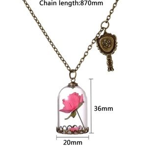 Beauty and the Beast inspired flower necklace